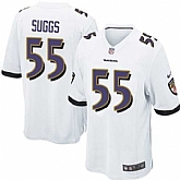 Nike Men & Women & Youth Ravens #55 Terrell Suggs White Team Color Game Jersey,baseball caps,new era cap wholesale,wholesale hats